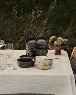 Assiett Bruno Stengods 17cm Brun