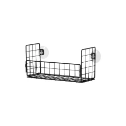 Badrumshylla Rutnät Svart