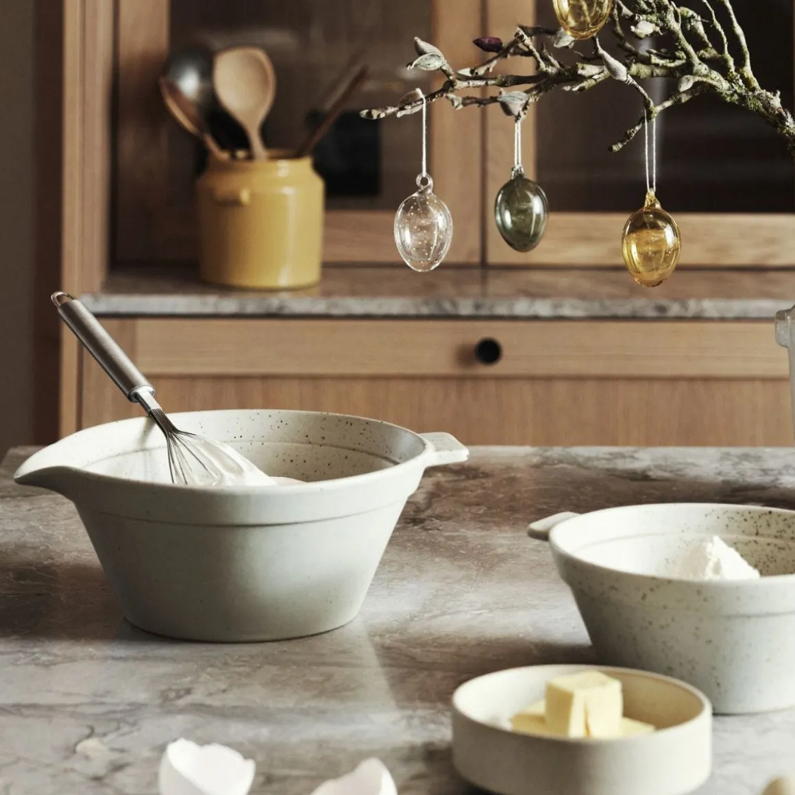 Bakskål 30cm Porslin Beige