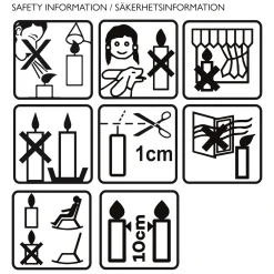 Blockljus 3 Vekar 9x14cm