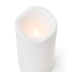 Blockljus LED Timer 15x7,5cm Vit