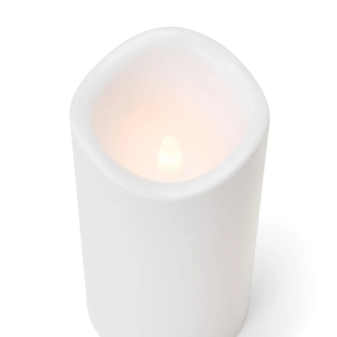 Blockljus LED Timer 15x7,5cm Vit