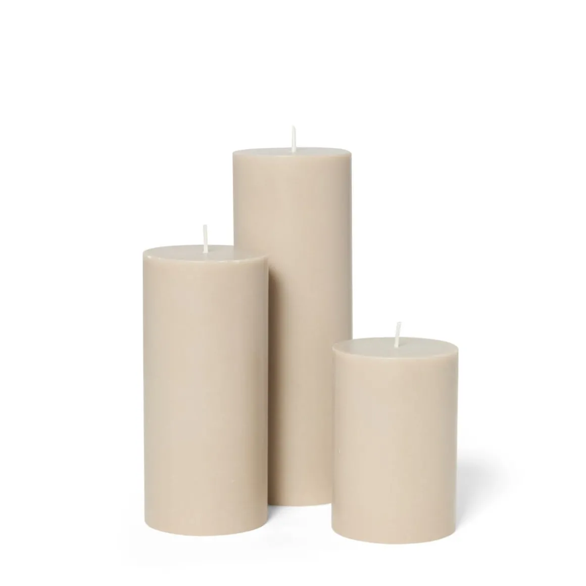 Blockljus Stearin 10x6,8cm Beige