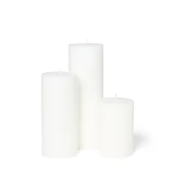 Blockljus Stearin 15x6,8cm Vit