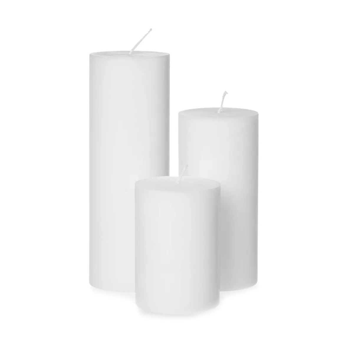 Blockljus Stearin 15x7cm Vit