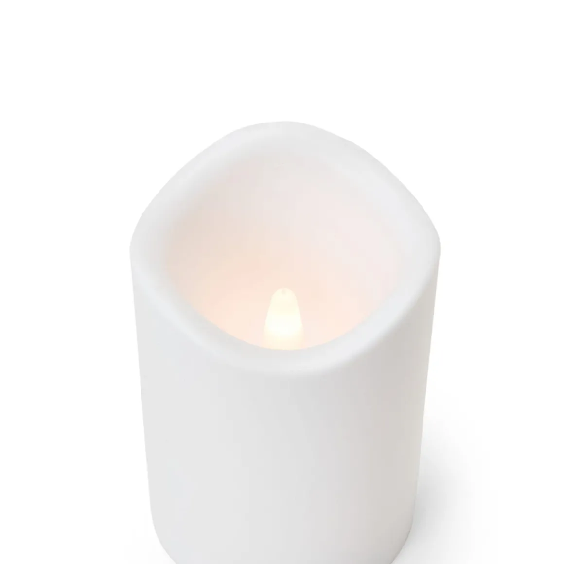 Blockljus Timer LED 11,5x7,5cm Vit