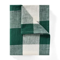 Bordsduk Check 240x140cm Linnemix Grön