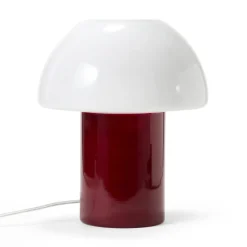 Bordslampa Alba 24x29cm Vit/Vinröd