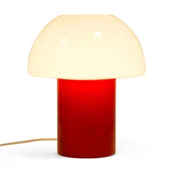 Bordslampa Alba 24x29cm Vit/Vinröd