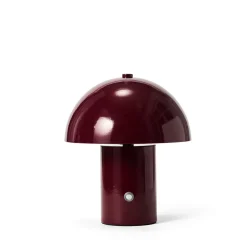 Bordslampa Lou 18x21cm Vinröd