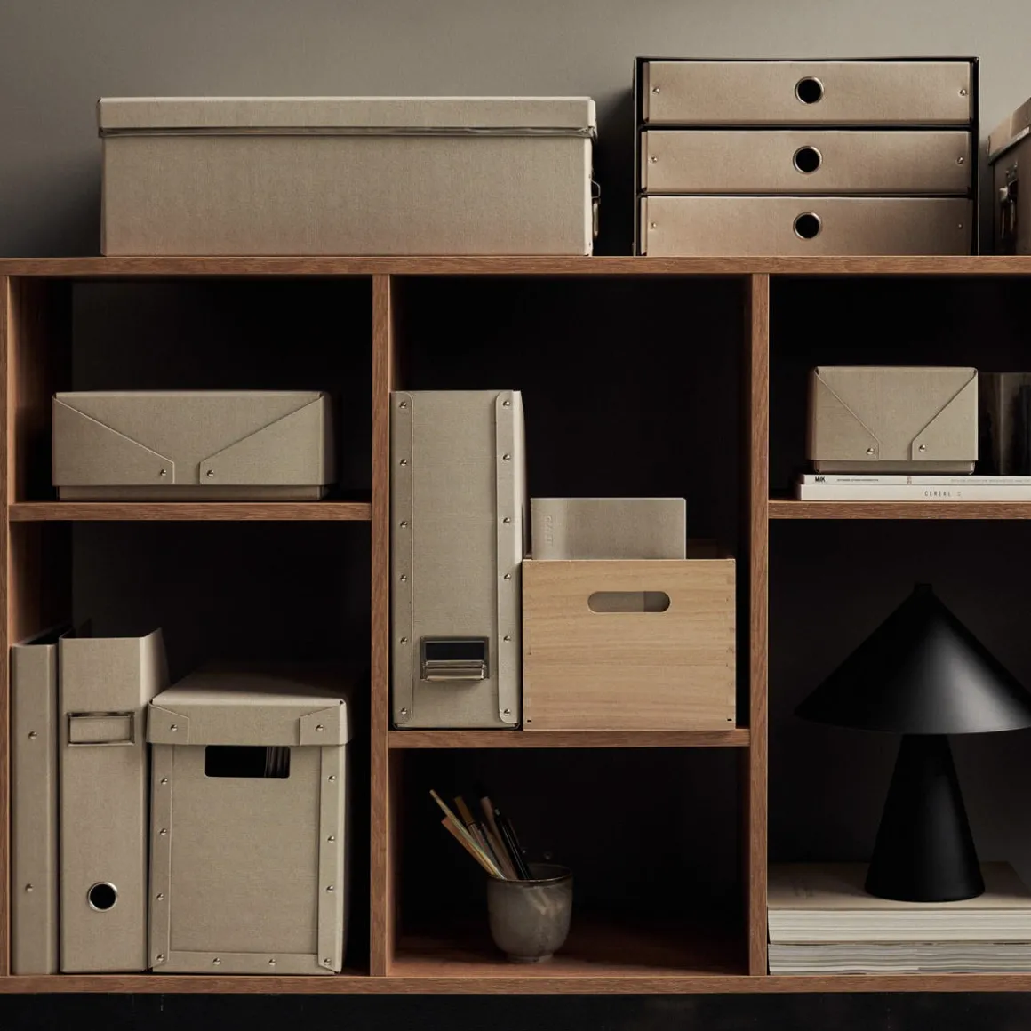 Box Arkiv 18x34cm Beige