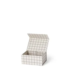 Box Ted 12x17,5cm Mönstrad Beige/Mole