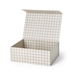 Box Ted 24x33cm Mönstrad Beige/Mole