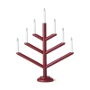 Elljusstake Träd 7 Ljus Mörkröd