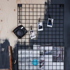 Förvaringstavla Rutnät 49x75cm Svart