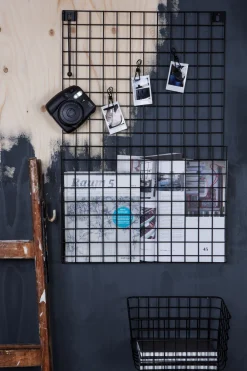 Förvaringstavla Rutnät 49x75cm Svart