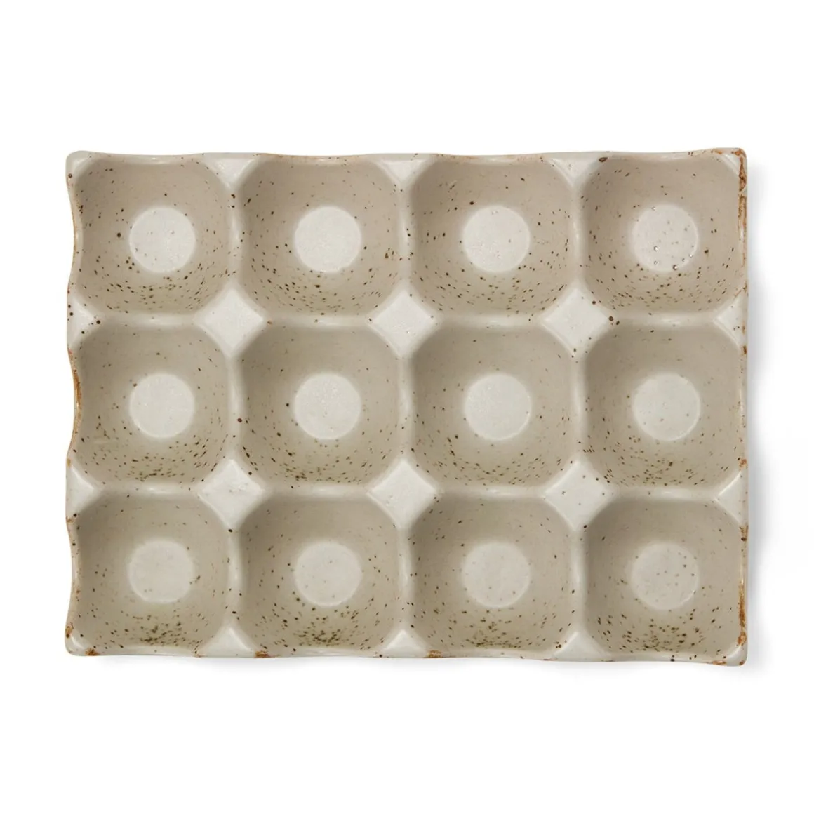 Äggställ 12 ägg Porslin Beige