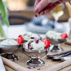 Glassbägare Metall 9,5cm