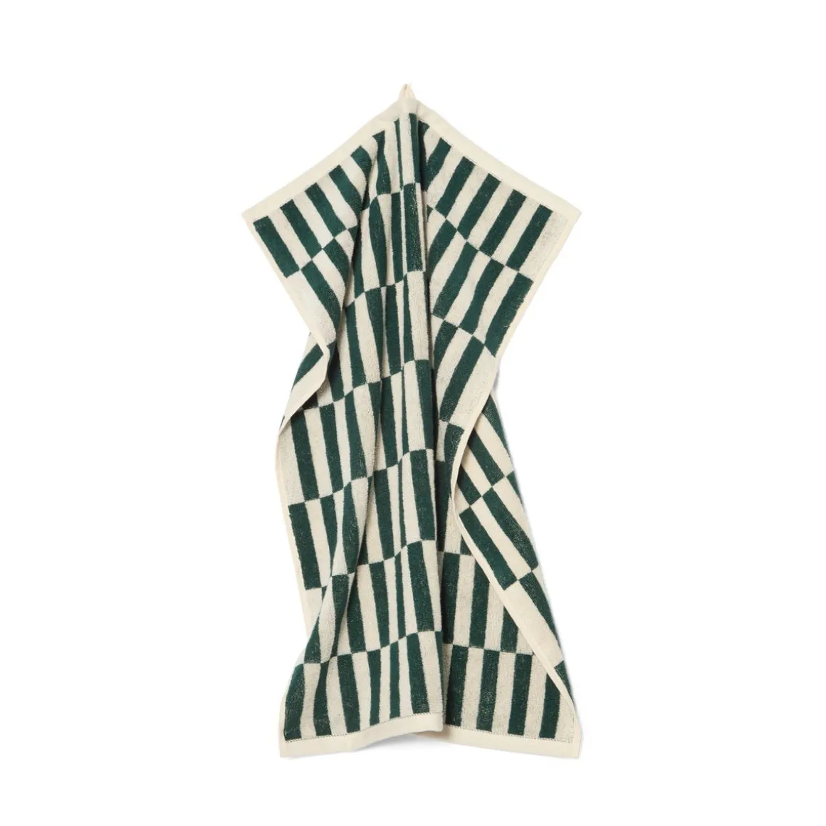 Handduk Avon 50x70cm Bomullsfrotté Grön/Vit