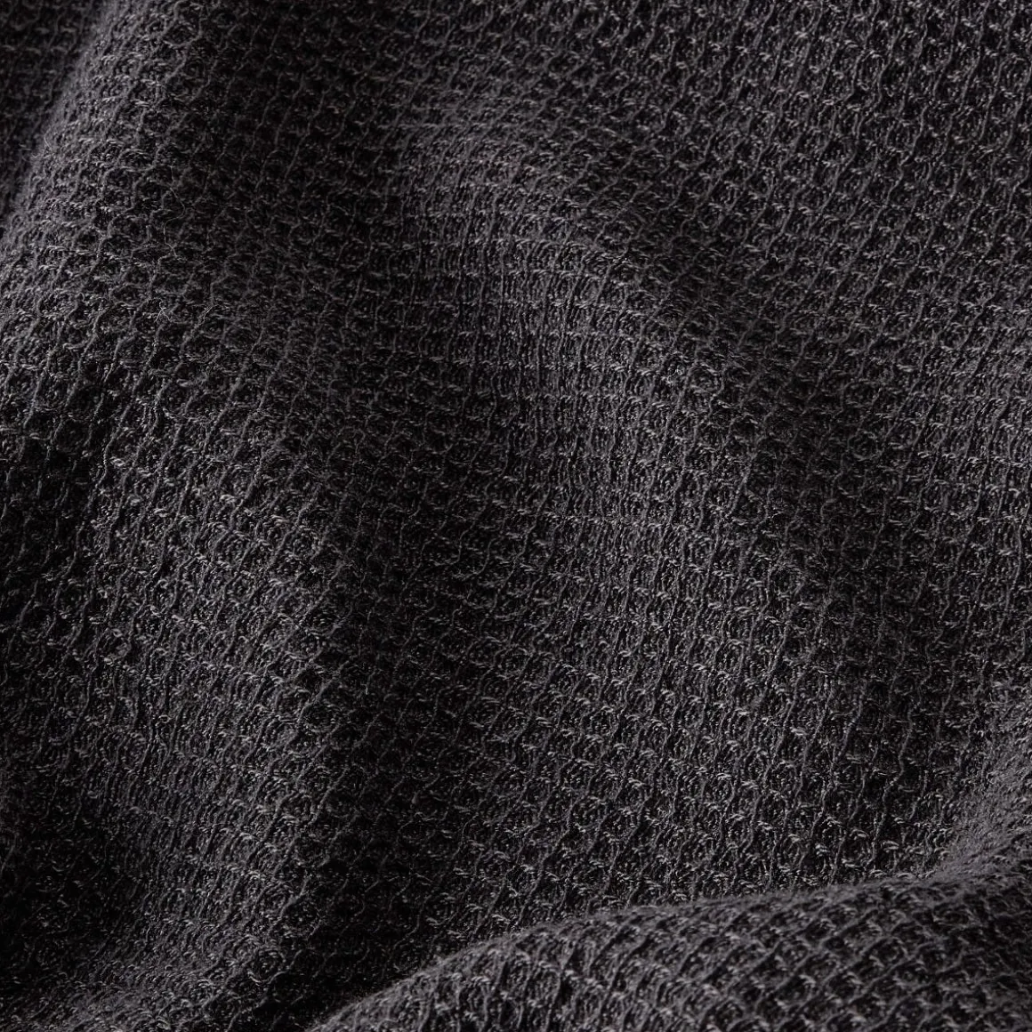 Handduk Våffla 100x150cm Bomull Bambu Svart