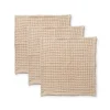 Handduk Våffla 30x30cm 3-p Bomull Beige