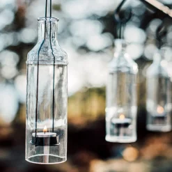 Hänglykta Flaska 6,5x22,5cm Svart