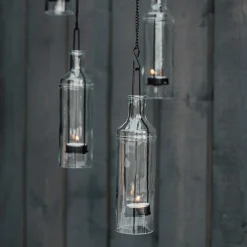 Hänglykta Flaska 6,5x22,5cm Svart