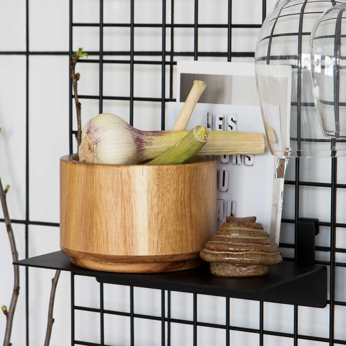 Hylla Rutnät 12x20cm Svart