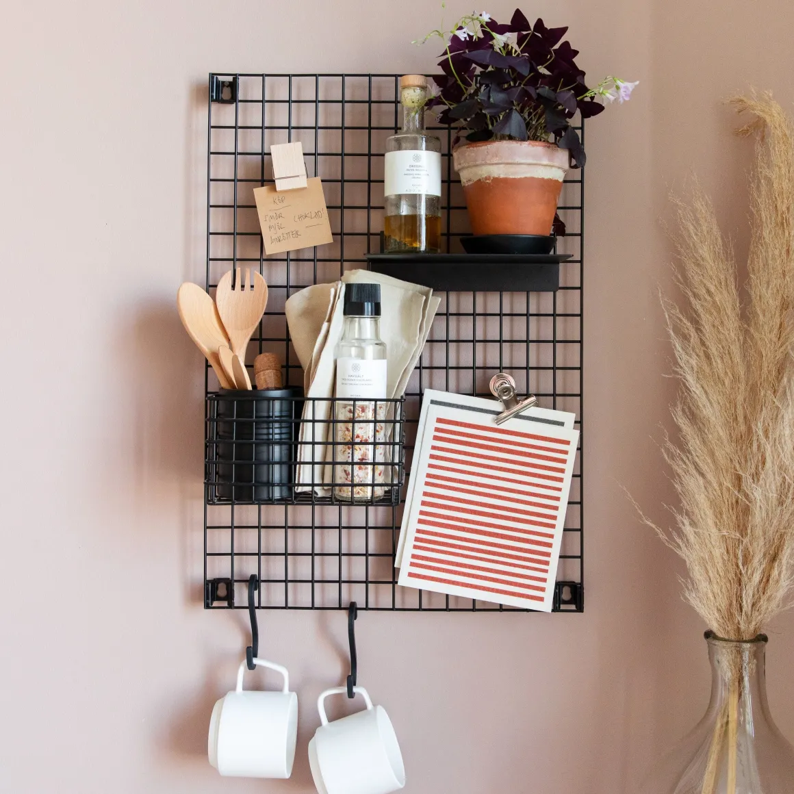 Hylla Rutnät 12x20cm Svart