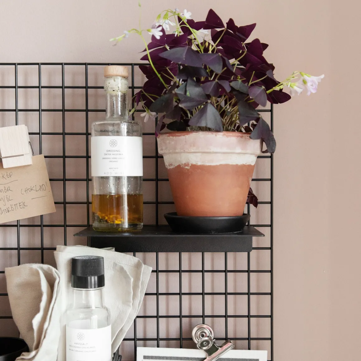 Hylla Rutnät 12x20cm Svart