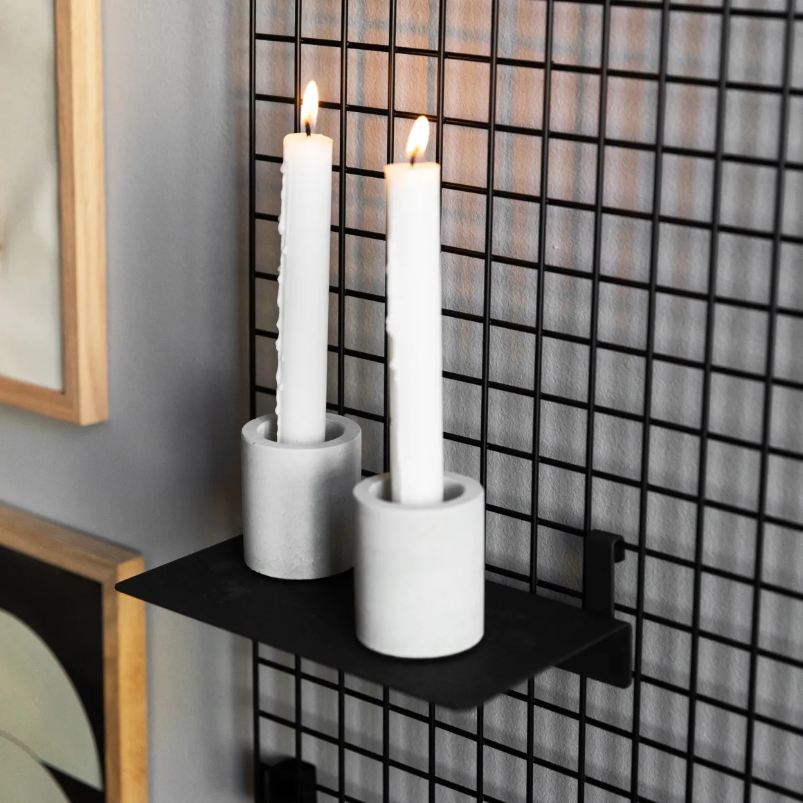 Hylla Rutnät 12x20cm Svart