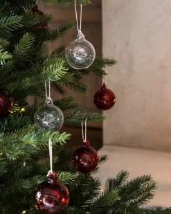 Juldekoration 6,5cm 3-p Klarglas