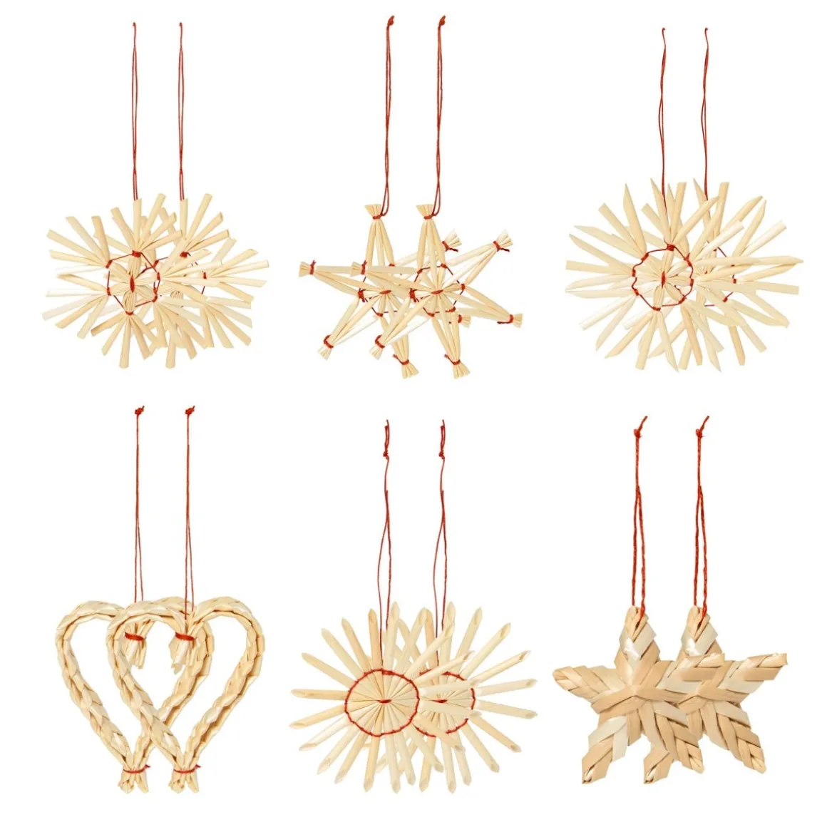 Juldekoration Halm 12-p Natural