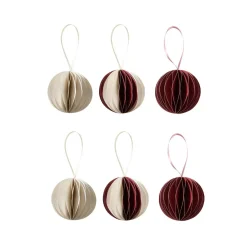 Juldekoration Papper 6-p 7cm Röd