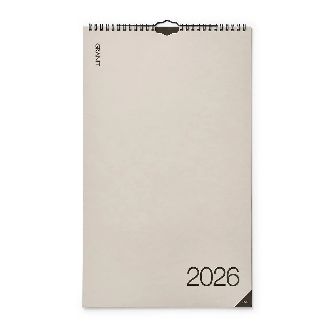 Kalender Kolumn 2026 Engelska Beige