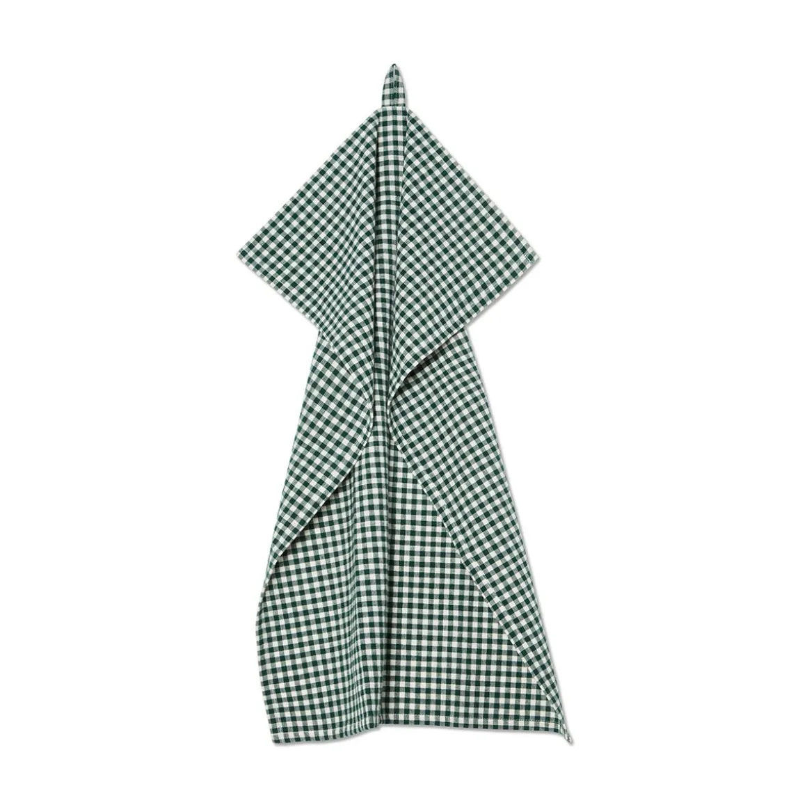 Kökshandduk Check 50x70cm Bomull Grön/Vit