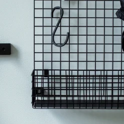 Korg Rutnät Krokar 11x42cm Svart