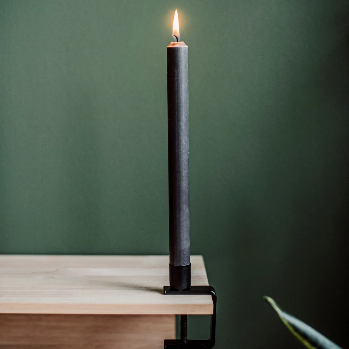 Kronljus Stearin Grå