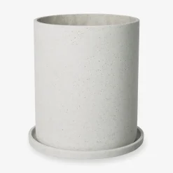 Kruka/Fat Polystone 22cm Vit