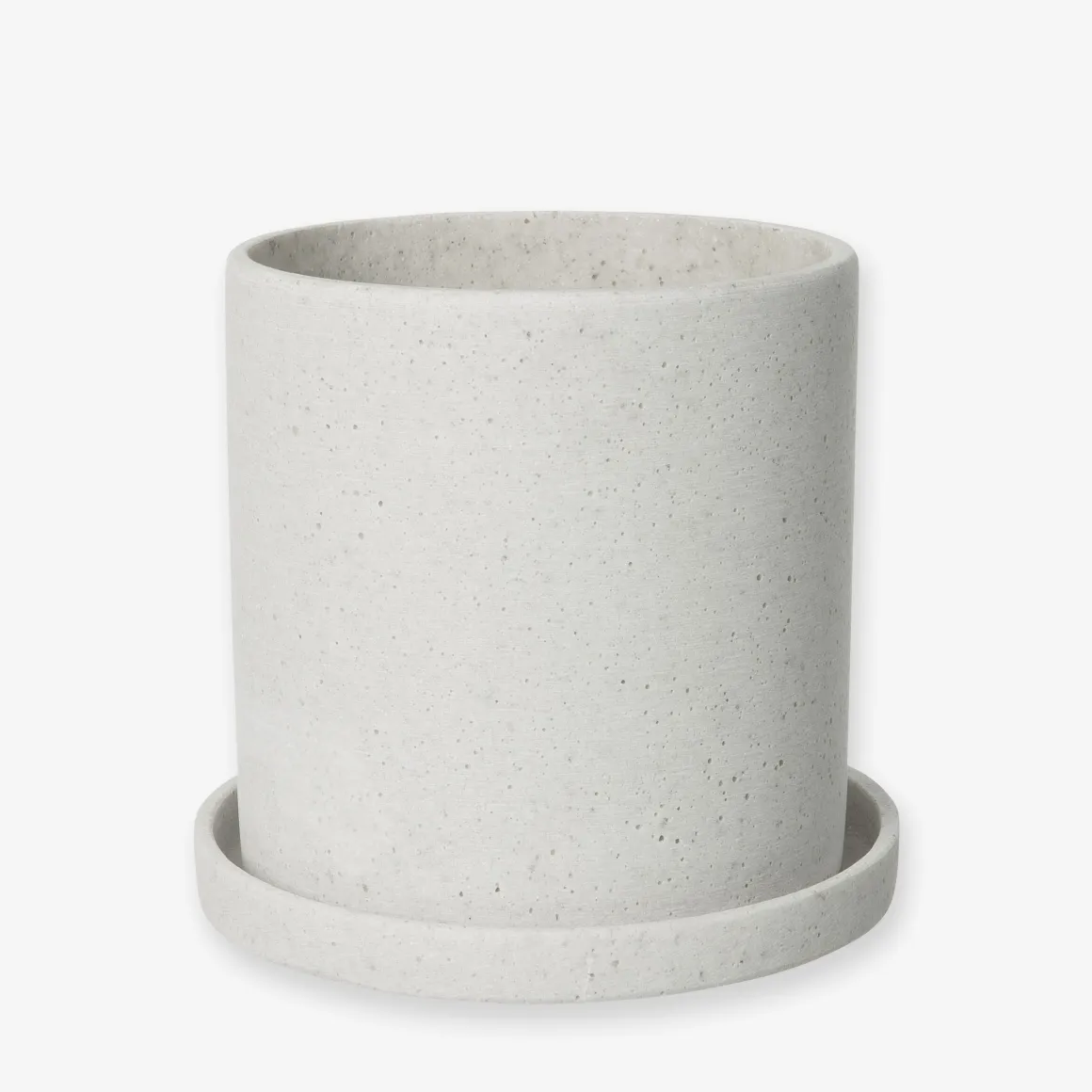 Kruka/Fat Polystone 16cm Vit