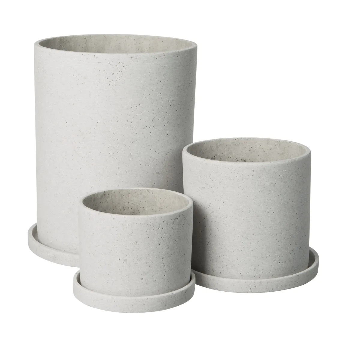 Kruka/Fat Polystone 16cm Vit