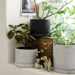 Kruka/Fat Polystone 16cm Vit