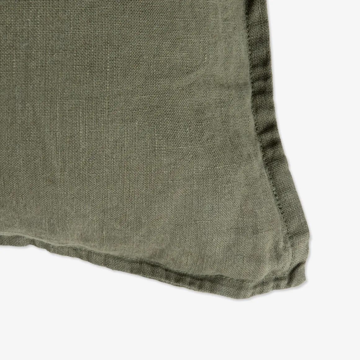 Kudde Linne 50x70cm Mörk Khakigrön