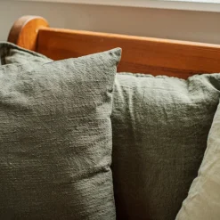 Kudde Linne 50x70cm Mörk Khakigrön