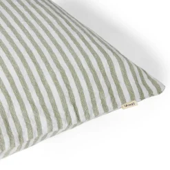 Kuddfodral Rand Linnemix 50X50cm Grön