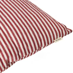 Kuddfodral Rand Linnemix 50X50cm Röd