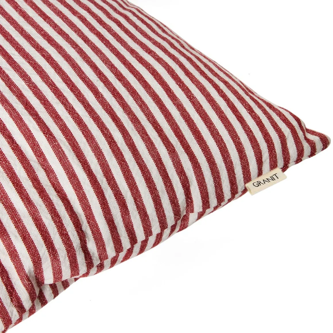 Kuddfodral Rand Linnemix 50X50cm Röd