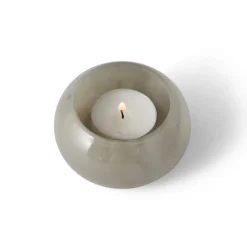 Ljuslykta Rund 8x8cm Grå