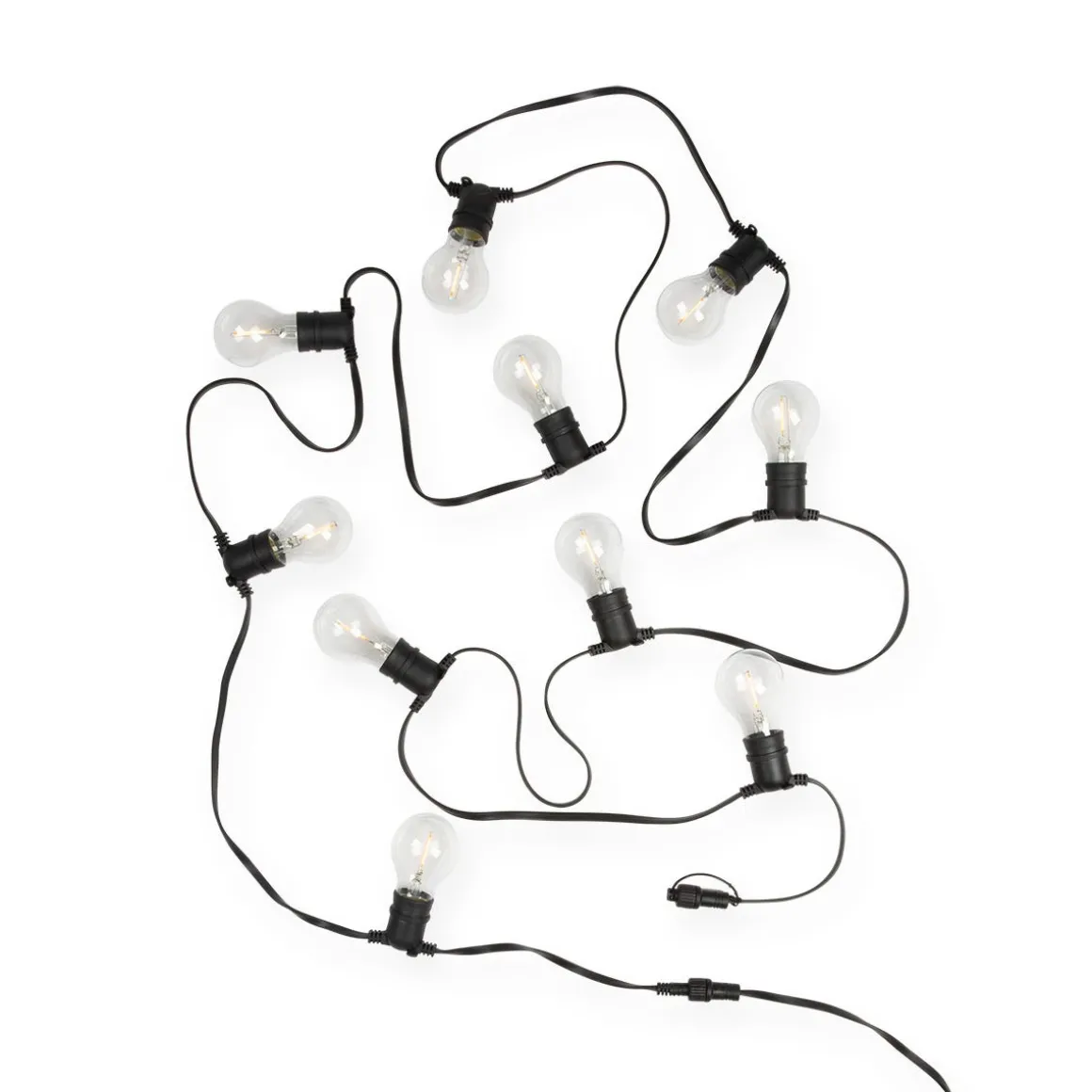 Ljusslinga 10 LED Anslutningsbar 4m Svart