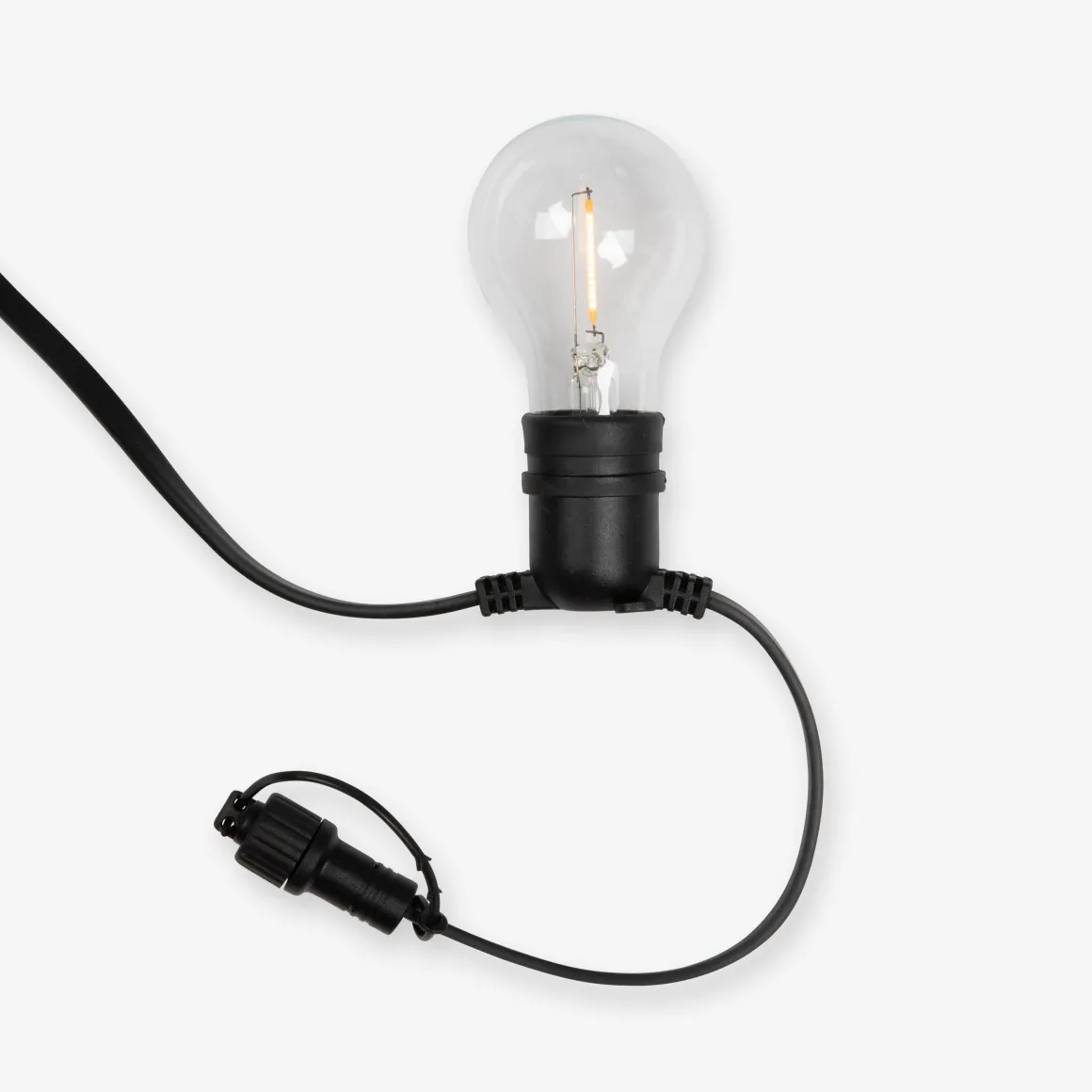 Ljusslinga 10 LED Anslutningsbar 4m Svart